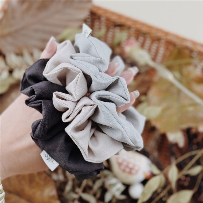100% Cotton Soft Hair Scrunchies - Chichi and Wawa
