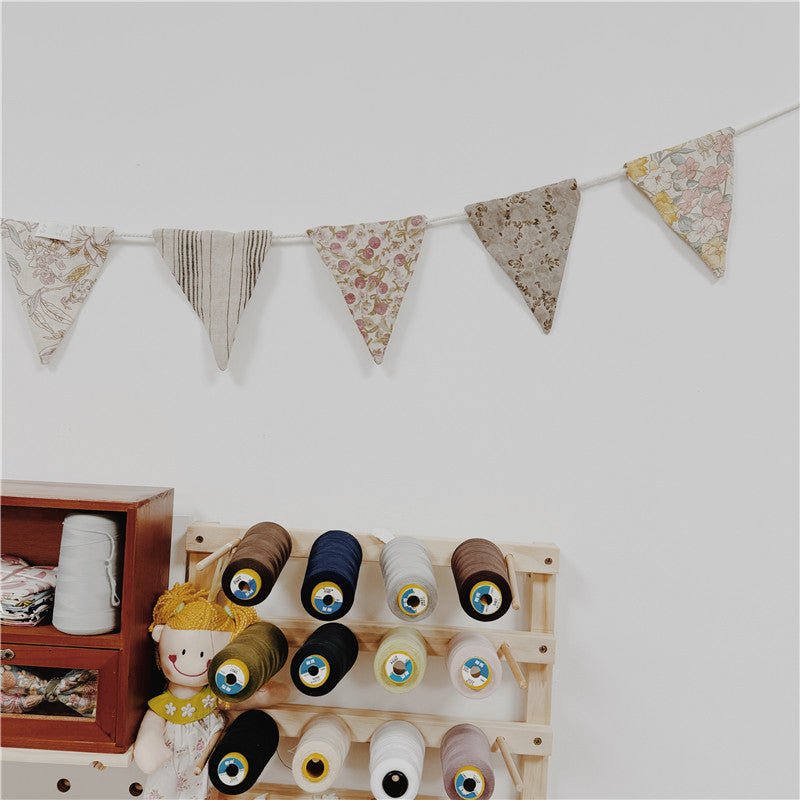 Linen Designer Pattern Hand Made Room Decorations - Chichi and Wawa