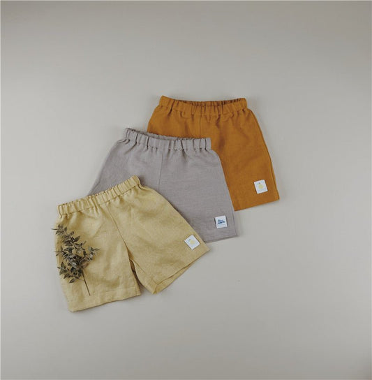 Nature Linen Color Middle Pants - Chichi and Wawa